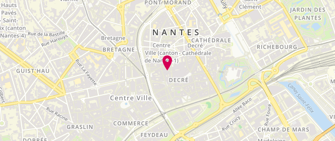 Plan de Damart, 3 Rue des Bons Français, 44000 Nantes