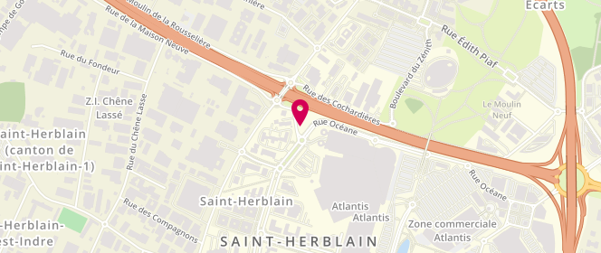 Plan de Izac, Zone Industrielle Atlantis Centre Commercial Atlantis Rue Océane, 44800 Saint-Herblain