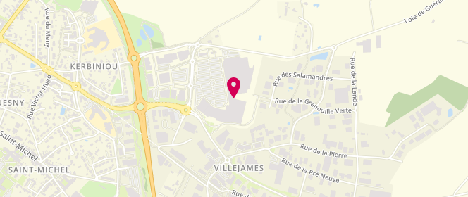 Plan de Sergent Major GUERANDE, Centre Commercial Leclerc Zone Aménagement De
Rue de Villejames, 44350 Guérande