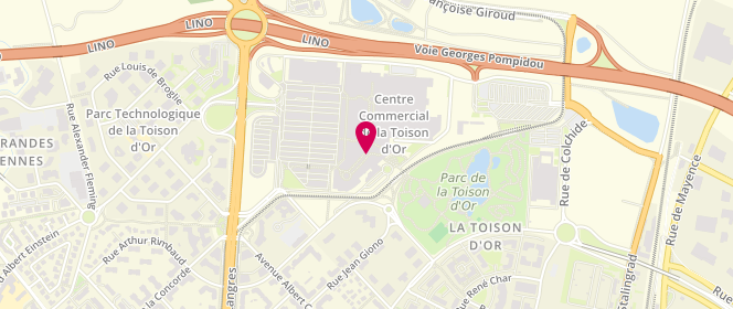 Plan de Calzedonia, Centre Commercial 
Ech. Des Argonautes, 21000 Dijon