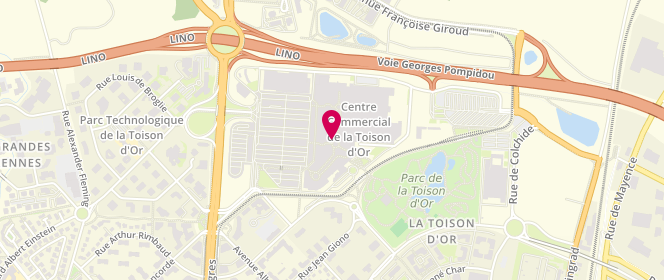 Plan de Devred, Centre Commercial 
24 Place de la Fontaine, 21000 Dijon