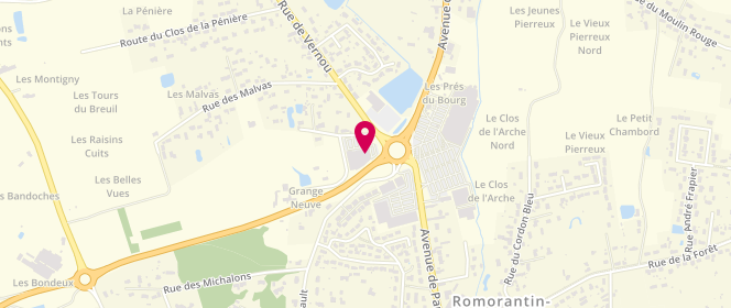 Plan de Intersports, 1 Route de Vernou, 41200 Romorantin-Lanthenay