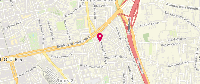 Plan de Le Poisson Rouge, 17 Rue de la Fuye, 37000 Tours