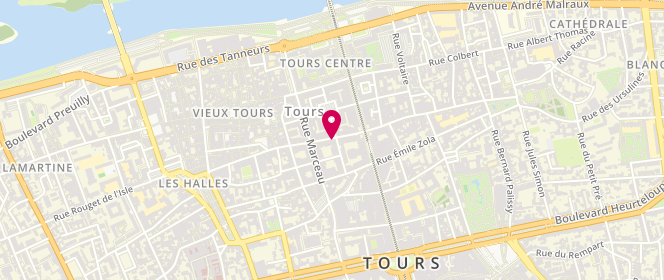 Plan de Gérard Darel, 16 Rue des Halles, 37000 Tours