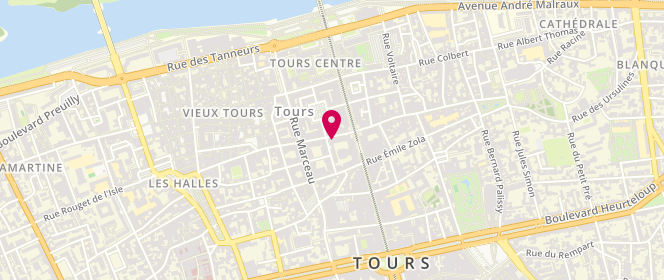 Plan de Leboucher, 14 Rue des Halles, 37000 Tours