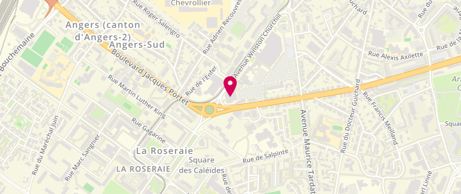 Plan de GEMO, 44 Avenue Winston Churchill Angle
50 Pl. Du Chapeau de Gendarme, 49000 Angers