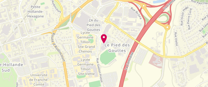 Plan de La Halle, 1 Rue Gaston Pretot Zone Aménagement des Pieds de Gouttes, 25200 Montbéliard