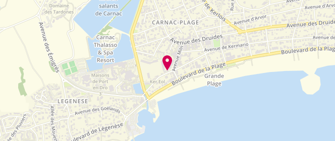 Plan de Au Tour des Mers, 19 avenue de Port en Dro, 56340 Carnac