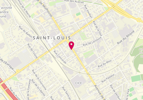 Plan de Js Boutique, 11 avenue de Bâle, 68300 Saint-Louis