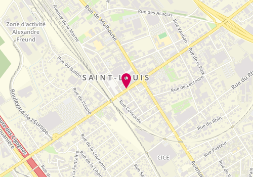 Plan de Allure, 13 avenue Général de Gaulle, 68300 Saint-Louis