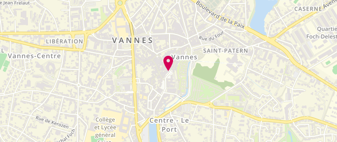 Plan de Verity Cybele, 1 Rue de la Monnaie, 56000 Vannes