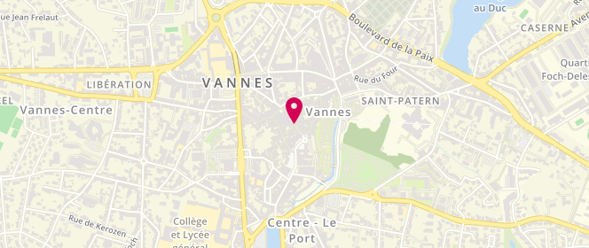 Plan de La Fee Maraboutee, 13 Rue de la Monnaie, 56000 Vannes