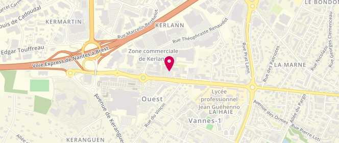 Plan de Lpb Les P'tites Bombes, Zone Commerciale de Kerlann
40 Rue Théophraste Renaudot, 56000 Vannes