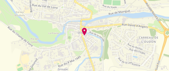 Plan de Coralie Boutique - Lingerie - Prêt à Porter H & F, 2 place de la République, 49500 Segré-en-Anjou Bleu
