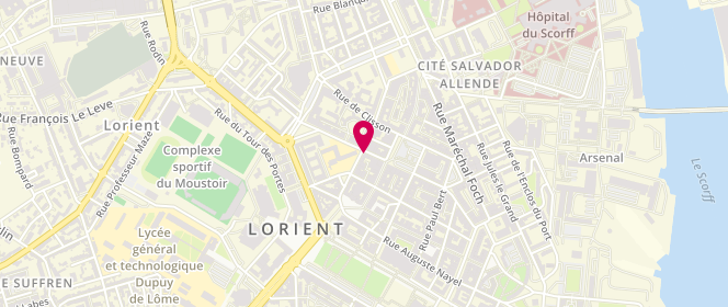 Plan de Laure Lingerie Fine, 8 Rue Vauban, 56100 Lorient