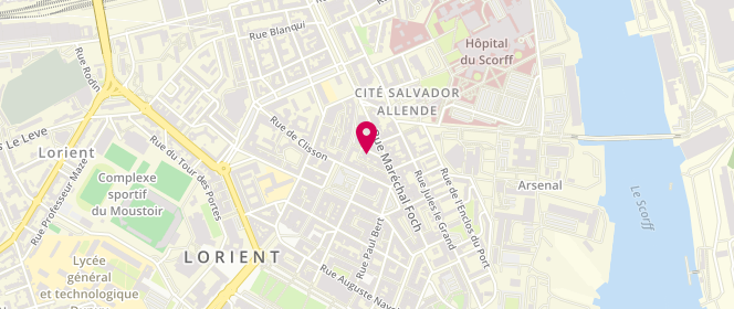 Plan de Campus Rock Line, 9 Rue Fénelon, 56100 Lorient