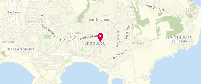 Plan de Les P'tits Potins, 21 Rue des Grands Sables, 29360 Clohars-Carnoët