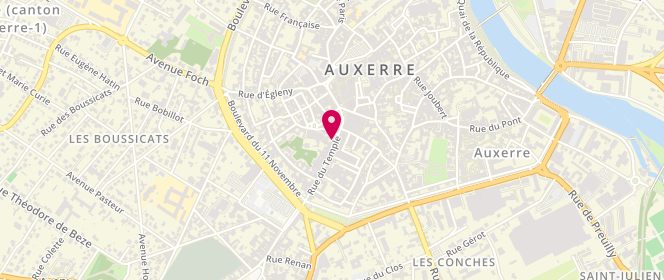 Plan de Armand Thiery, 20 Rue du Temple, 89000 Auxerre
