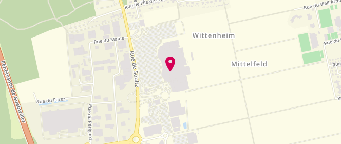 Plan de MS Mode, 130 Route de Soultz Centre Commercial Witty 2, 68270 Wittenheim