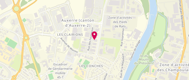 Plan de GÉMO, 5 Rue des Fourneaux, 89000 Auxerre