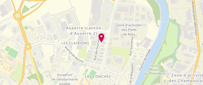Plan de La Halle, Zone Aménagement Les Clairions
14 Rue des Fourneaux, 89000 Auxerre