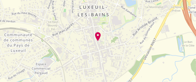 Plan de Le Dressing de Tuline, 36 Rue Jules Jeanneney, 70300 Luxeuil-les-Bains