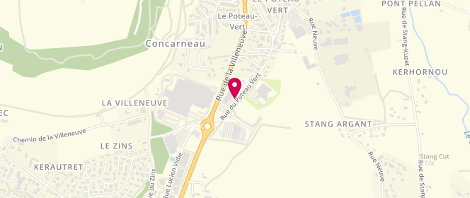 Plan de Distri Center, 1 Rue Poteau Vert, 29900 Concarneau