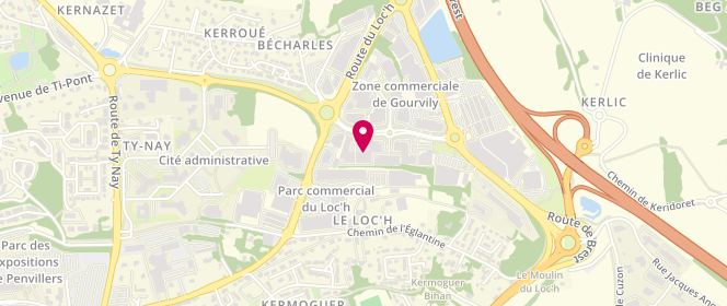 Plan de La Halle, Zone Commerciale Commerciale Leclerc, 29000 Quimper