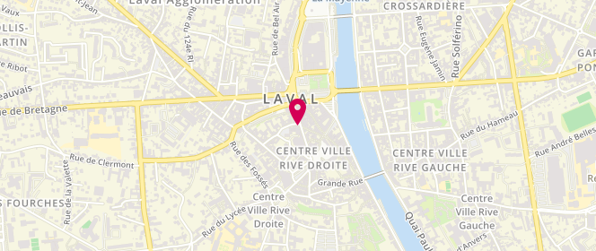 Plan de Ariane Lingerie, 14 Rue des Déportés, 53000 Laval