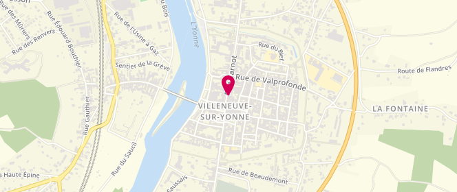 Plan de Calypso Villeneuve, 50 Rue Carnot, 89500 Villeneuve-sur-Yonne