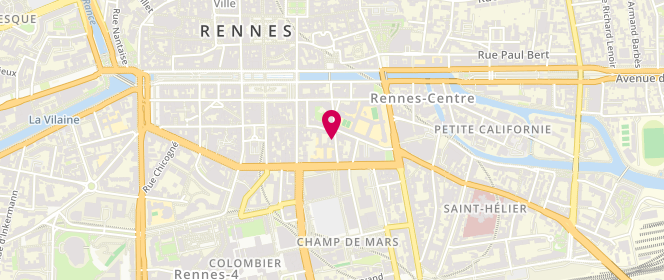Plan de Julien de Caurel, 4 Rue des Carmes, 35000 Rennes