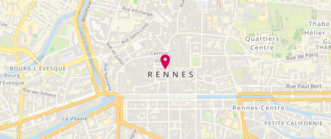 Plan de La Petite Rennaise, 9 Rue de l'Horloge, 35000 Rennes
