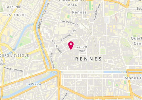 Plan de Rodier, 11 Rue de la Monnaie, 35000 Rennes