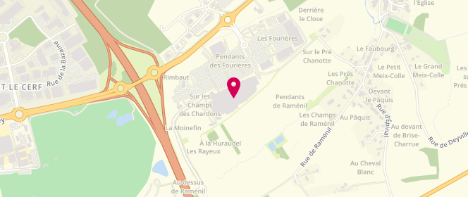 Plan de Camaieu, Centre Commercial Carrefour
33 Rue du Saut le Cerf, 88000 Jeuxey