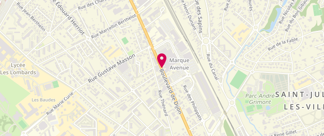 Plan de Saint James, Avenue Lotissement 1 Centre Commercial Marques 114 Boulevard Dijon, 10800 Saint-Julien-les-Villas