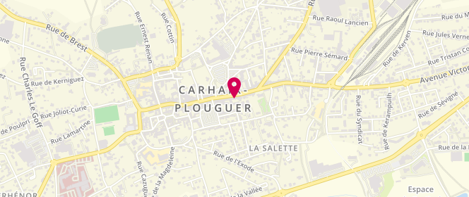 Plan de Carhaiment Hom, 20 Rue des Martyrs, 29270 Carhaix-Plouguer