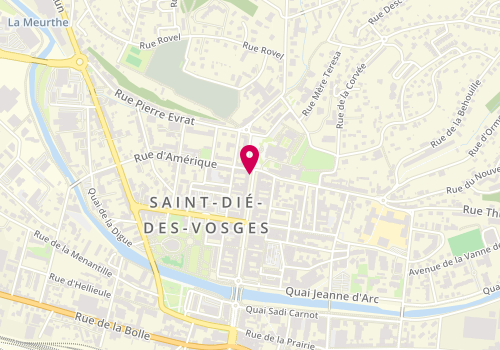 Plan de Laurence Lingerie, 59 Rue Thiers, 88100 Saint-Dié-des-Vosges