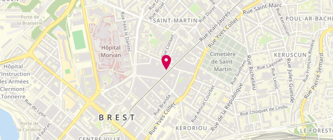 Plan de Damart, 62 Rue Jean Jaurès, 29200 Brest