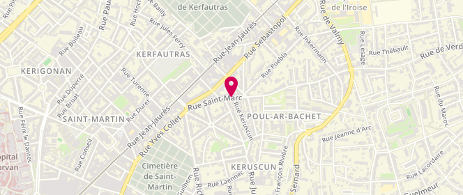 Plan de Letty Vêtements, 41 Rue Saint-Marc, 29200 Brest