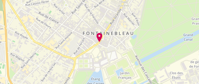 Plan de Les Initiés, 6 Rue Grande, 77300 Fontainebleau