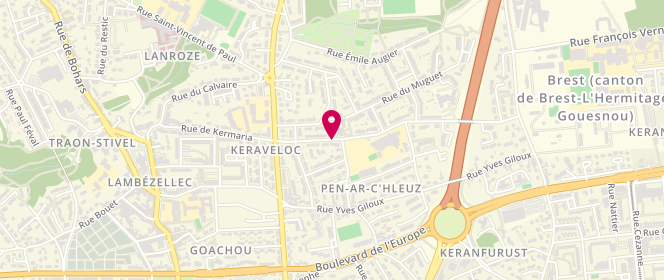 Plan de La Halle Chaussures & Maroquinerie, Zone de Kergaradec
Rue Amiral Romain Desfosses, 29200 Brest