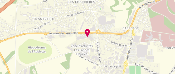 Plan de La Halle, Avenue Aublette, Zone Aménagement Les 4 Route, 22100 Quévert