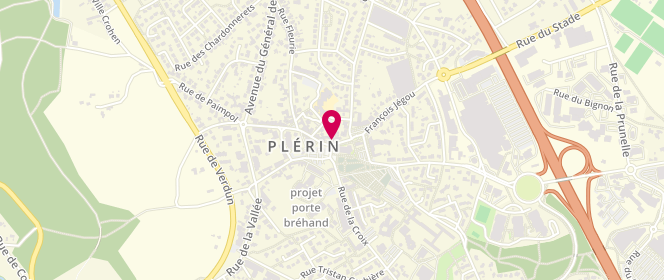 Plan de Rue du Midi Pret A Porter, 1 place du Souvenir, 22190 Plérin