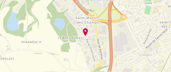 Plan de La Halle, Zone Artisanale du Launay, 29600 Saint-Martin-des-Champs