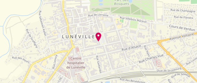 Plan de Evidences, 12 place Léopold, 54300 Lunéville