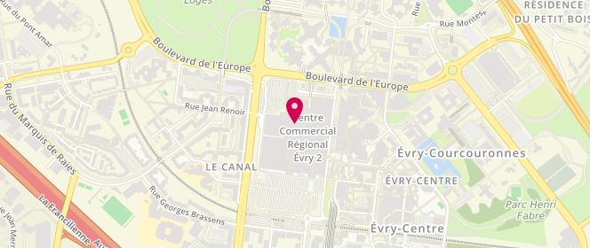 Plan de Etam Lingerie, Centre Co Evry 2, 91000 Évry-Courcouronnes