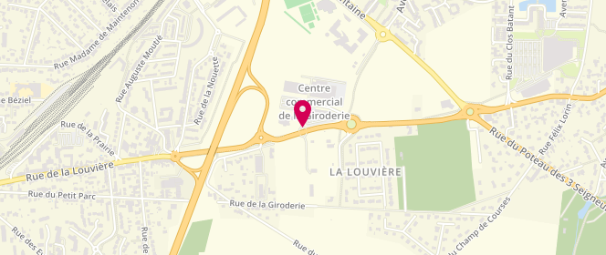 Plan de La Halle, Rambouillet, Rond-Point du Domaine de la Louviere Zone Commerciale la Louviere, 78120 Rambouillet
