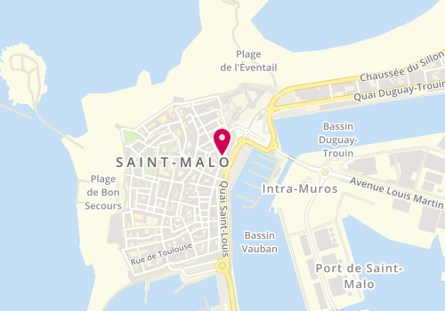 Plan de Côté Remparts, 1 Rue Sainte-Barbe, 35400 Saint-Malo