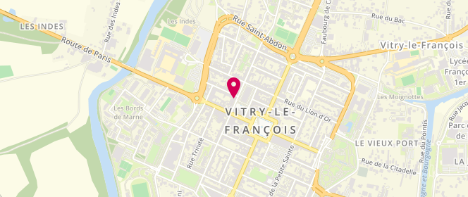 Plan de Intime, 15 Rue des Soeurs, 51300 Vitry-le-François