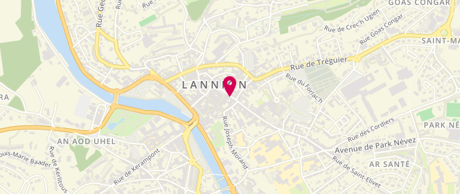 Plan de Urban Shop Homme, 6 Rue Geoffroy de Pontblanc, 22300 Lannion